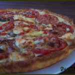 Tarte tomates poivrons et chèvre frais