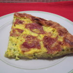 Quiche chèvre courgettes et coppa