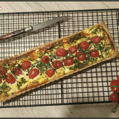 quiche tomates cerises et chèvre frais