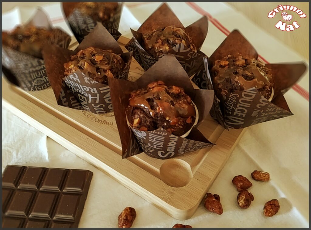 muffins choco - caramel - cacahuètes 2