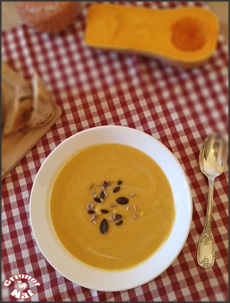 soupe de butternut et lentilles corail