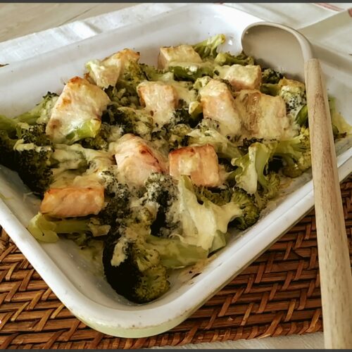 Gratin de saumon et brocolis