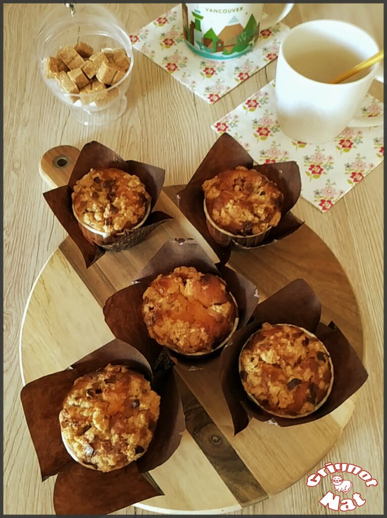 muffins framboises et crumble 