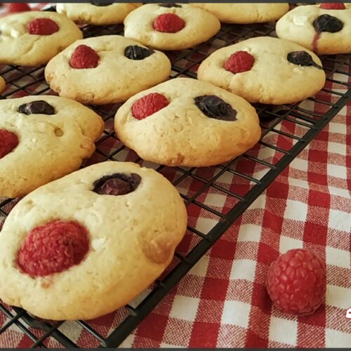Cookies aux fruits rouges et au chocolat blanc