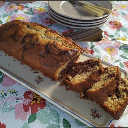 Cake marbré au chocolat