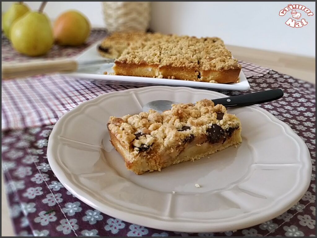 Gâteau aux poires chocolat et crumble 2