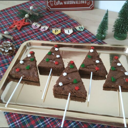 Brownie sapin au chocolat