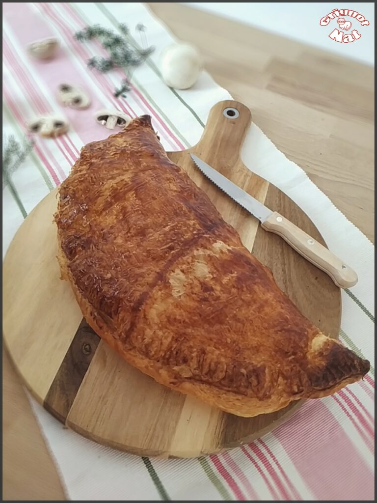 chausson feuilleté jambon et champignons 