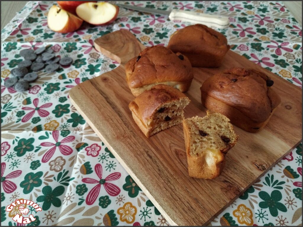 Mini banana bread pommes et pépites de chocolat 3