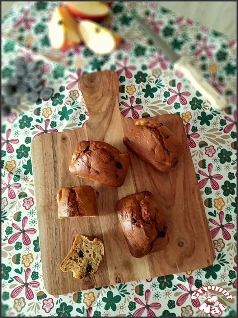 Mini banana bread pommes et pépites de chocolat