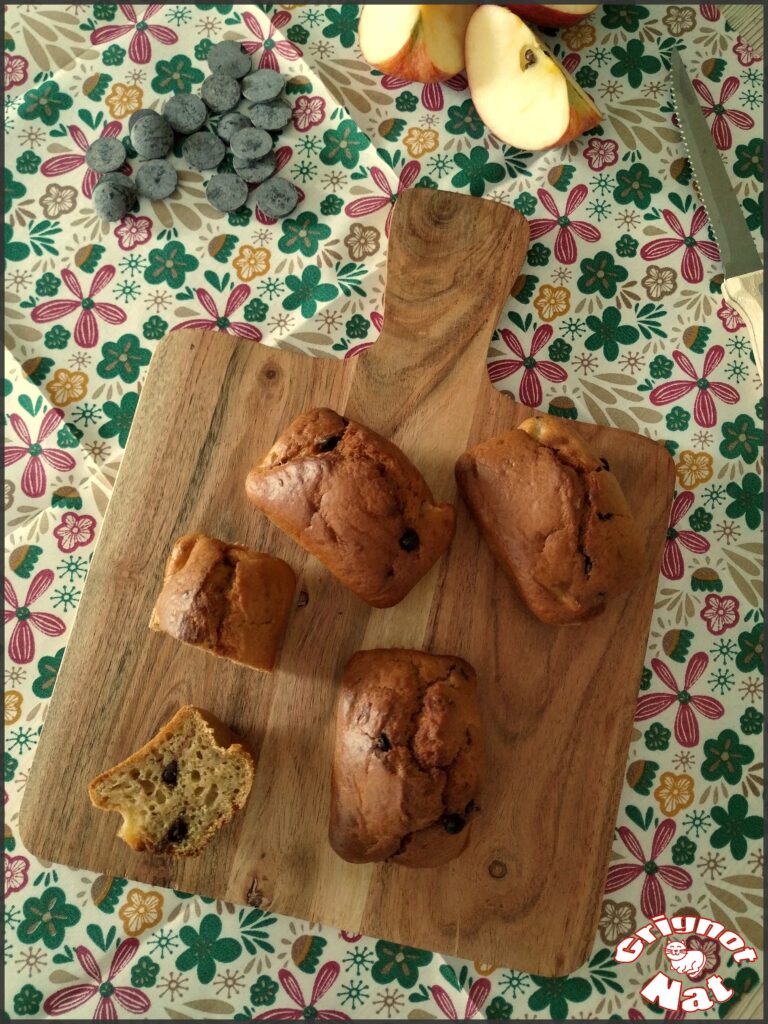 Mini banana bread pommes et pépites de chocolat 2