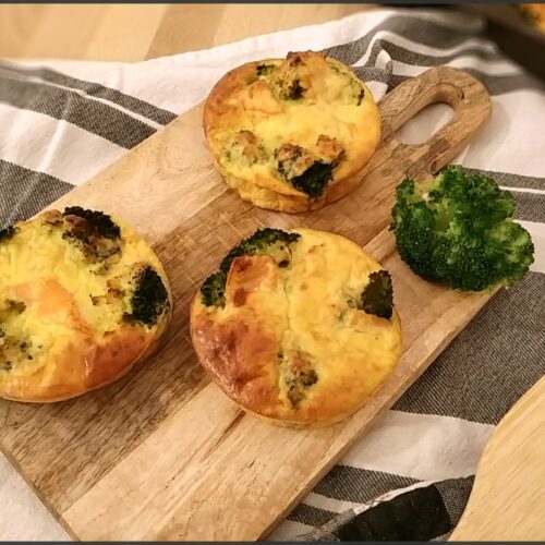 Quiche sans pâte brocolis et saumon fumé (recette IG bas)