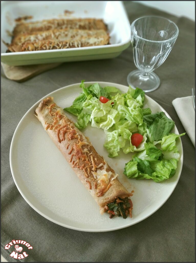 crêpes farcies au bœuf tomates et épinards