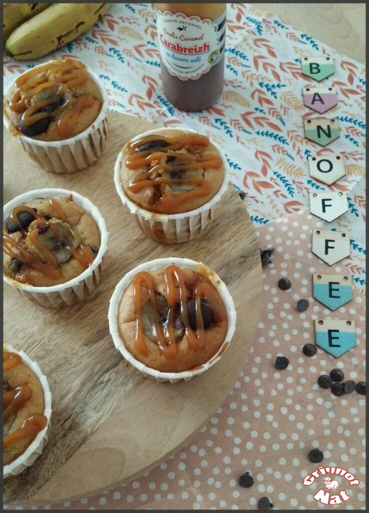 Muffins à la banane façon banoffee