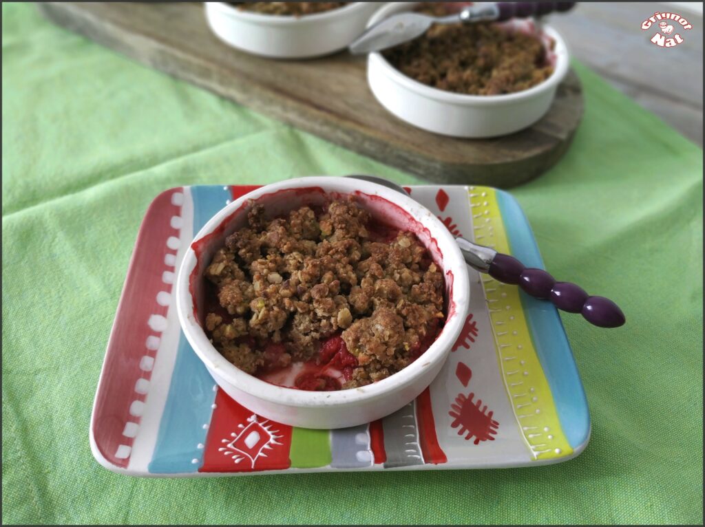 Crumble aux fraises et framboises (recette IG Bas) 3