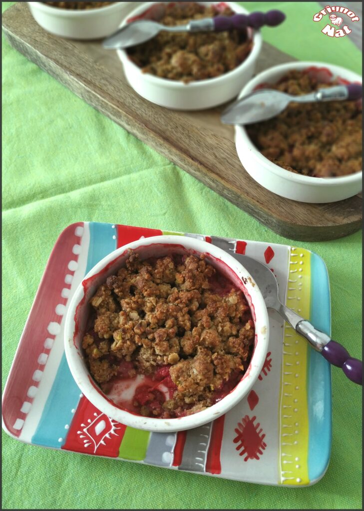 Crumble aux fraises et framboises (recette IG Bas)