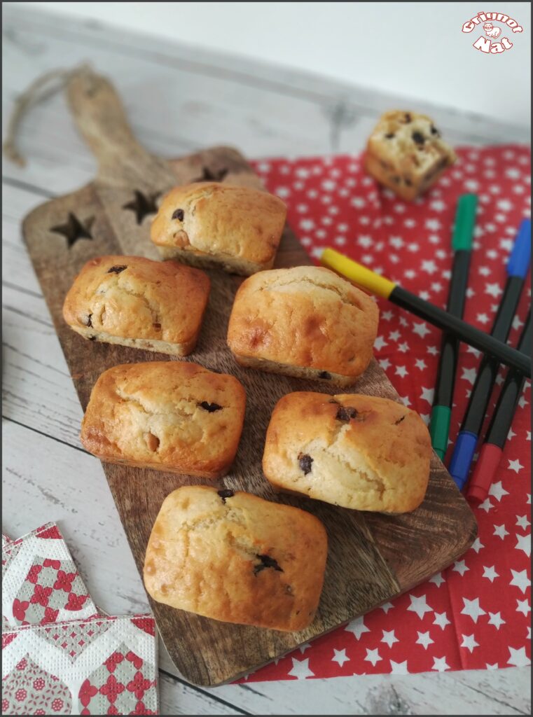 Cakes au fromage blanc et pépites chocolat et beurre de cacahuète