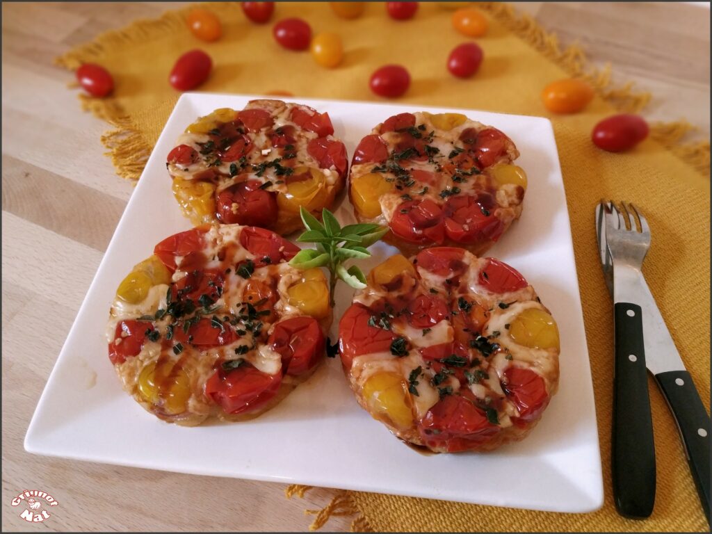 Mini tatins de tomates cerises au chèvre 3