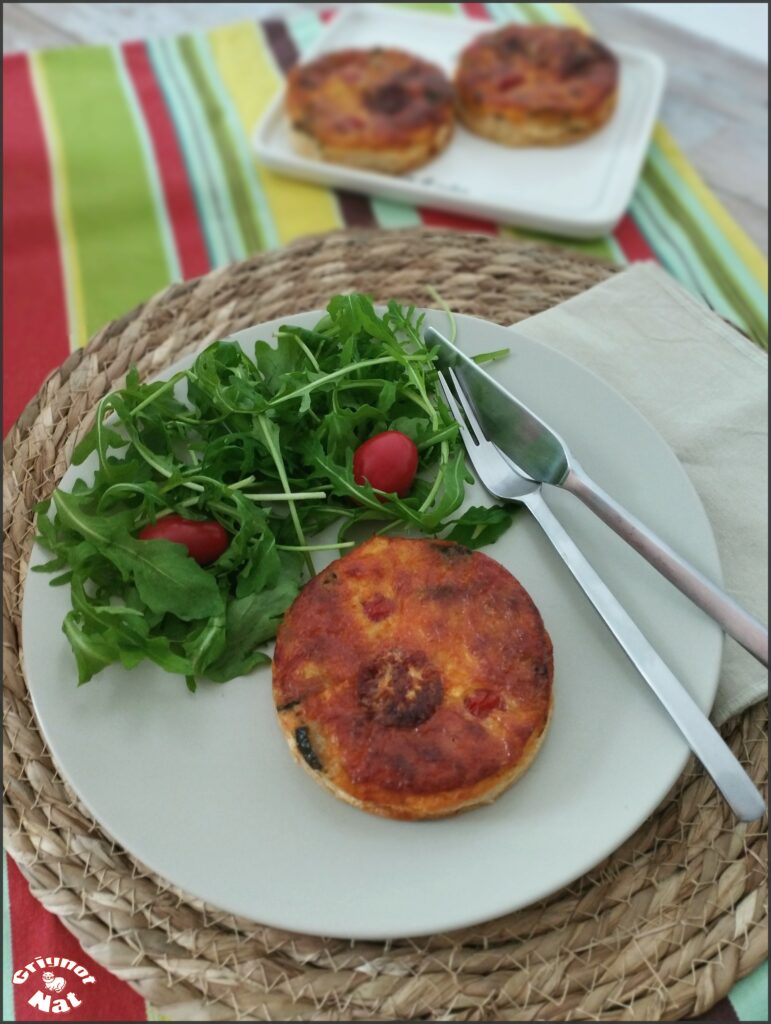 Clafoutis courgette chorizo et parmesan (recette IG Bas)