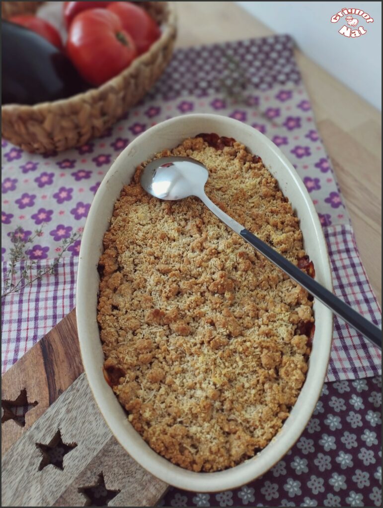 Crumble aubergine parmesan