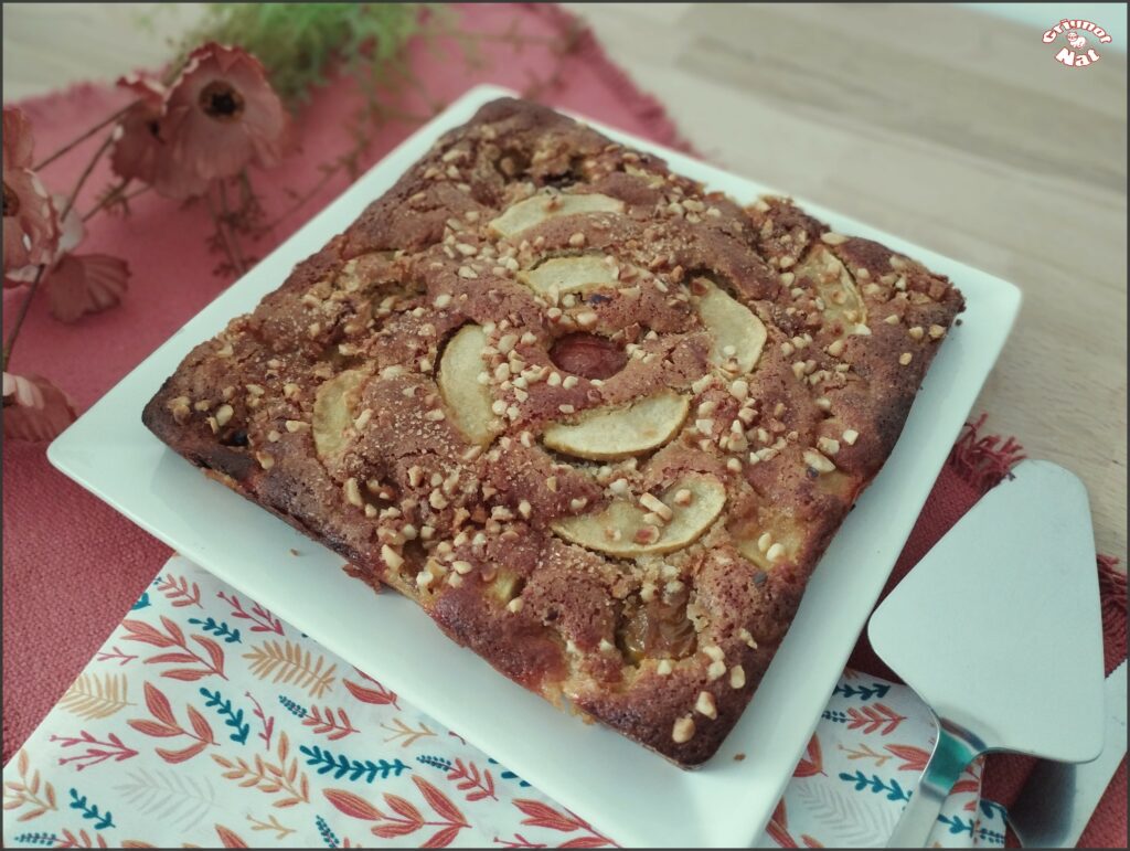 Gâteau moelleux prunes et pommes 3