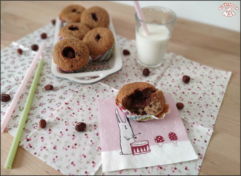 muffins noisette cœur de chocolat 2