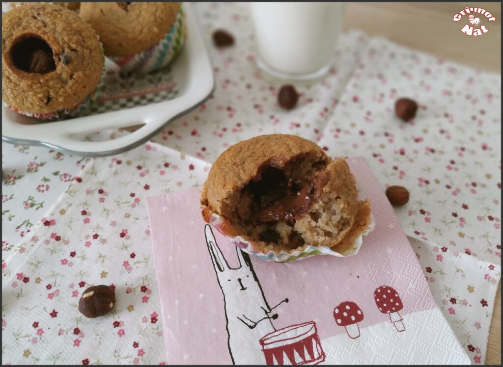 muffins noisette cœur de chocolat 3