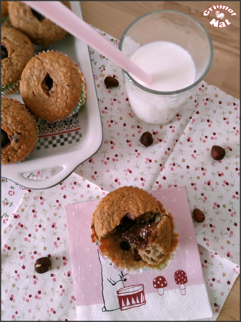 muffins noisette cœur de chocolat