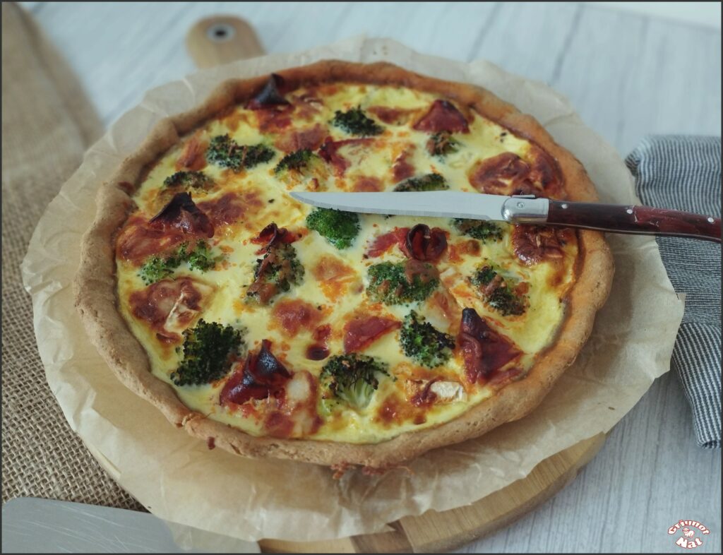 quiche brocoli chorizo et chèvre (IG Bas)