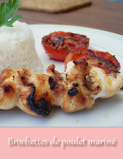 brochettes de poulet marinés - Idées recettes avec des blancs de poulet