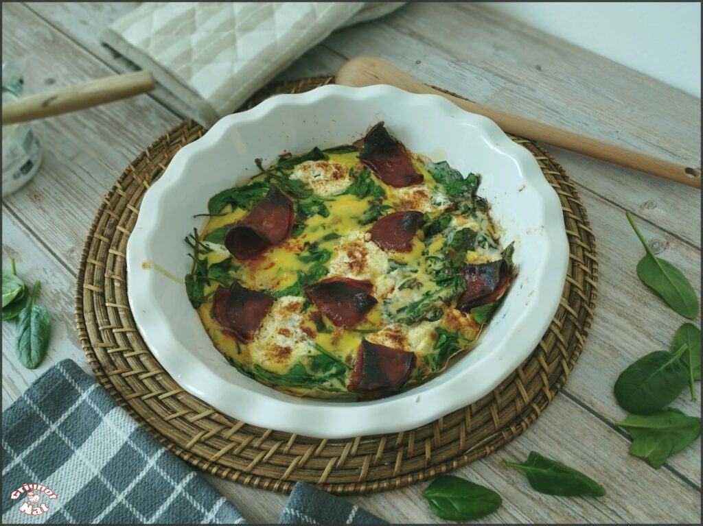 omelette au four chèvre et chorizo 2