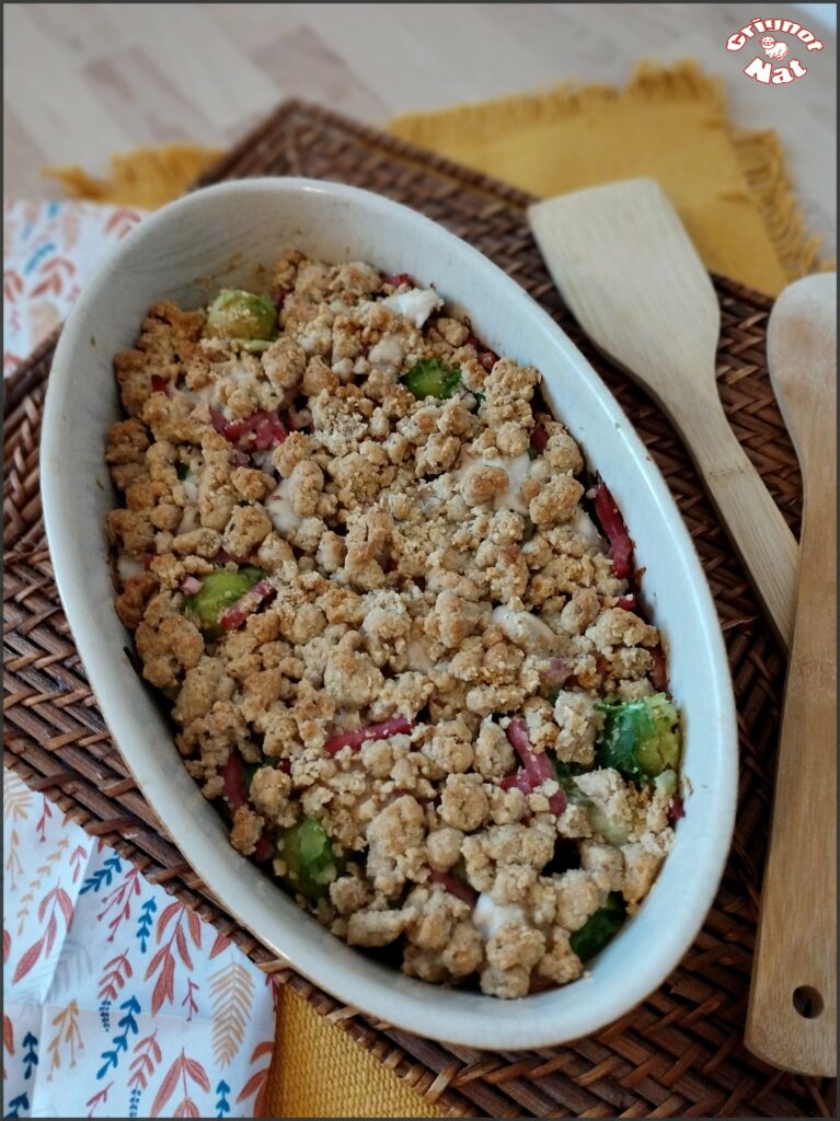 crumble de choux de bruxelles au bacon