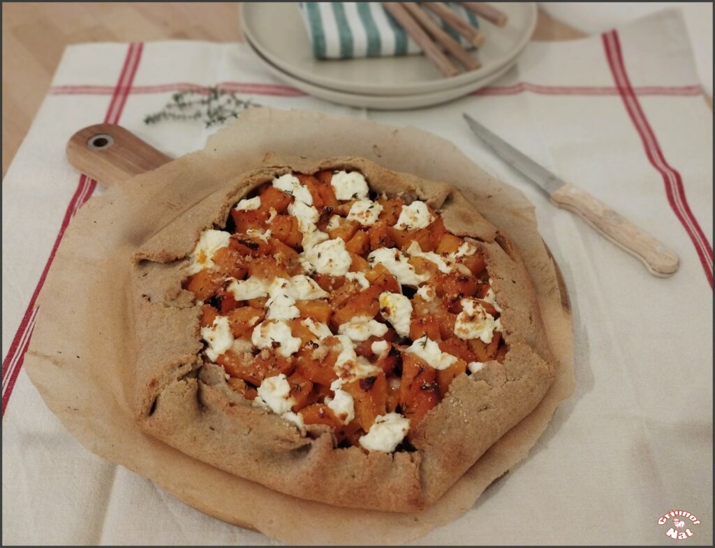 tarte rustique potimarron chèvre et parmesan (recette IG Bas) 2