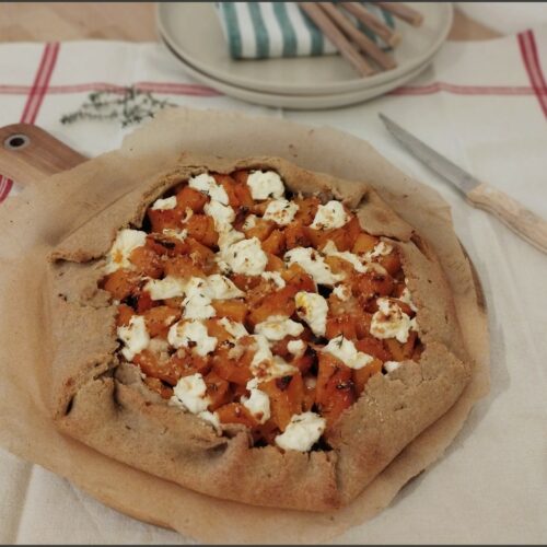 tarte rustique potimarron chèvre et parmesan (recette IG Bas)