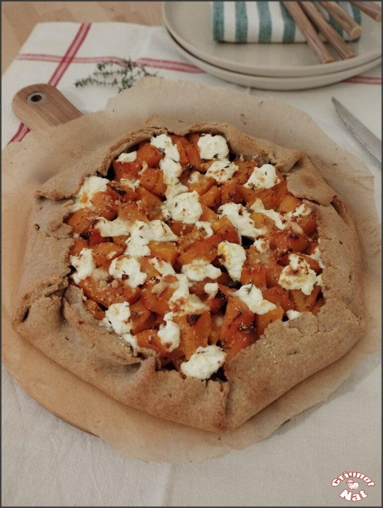 tarte rustique potimarron chèvre et parmesan (recette IG Bas)