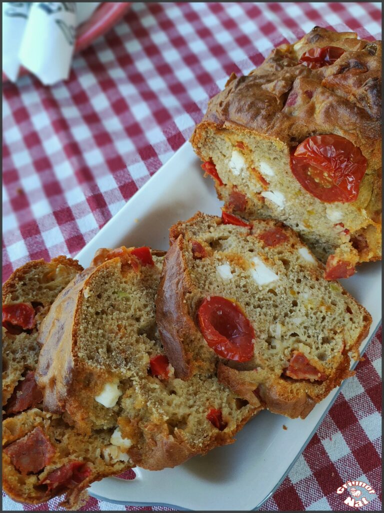 cake chorizo tomates cerises et feta 2