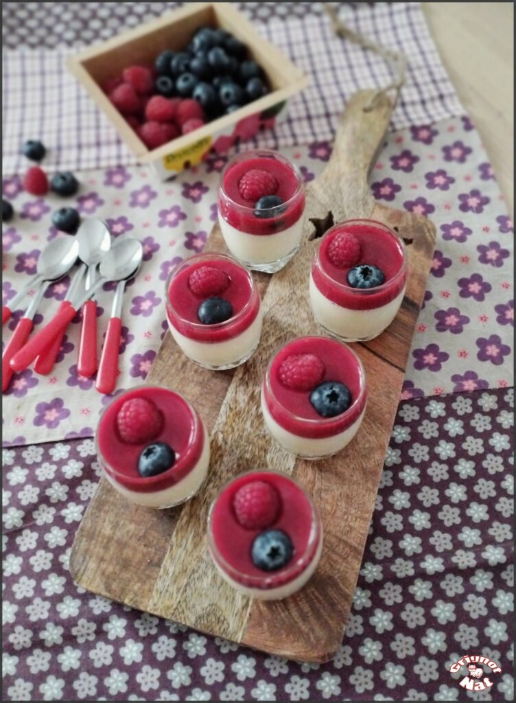 panna cotta chocolat blanc et fruits rouges