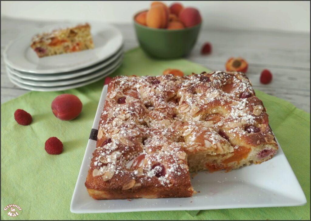 gâteau moelleux abricots framboises et amandes 2