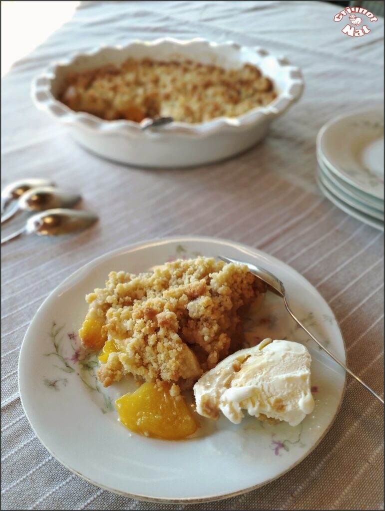 crumble aux pêches