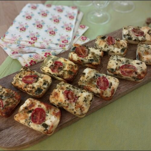 petits flans de courgette et feta