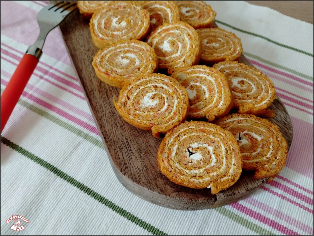 Roulé aux carottes et fromage frais