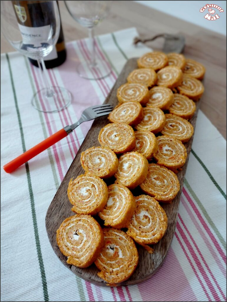 Roulé aux carottes et fromage frais