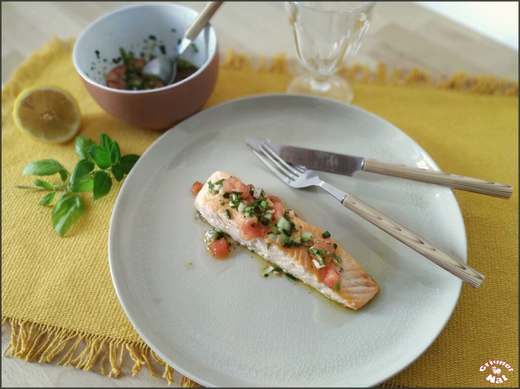 pavés de saumon sauce vierge 3