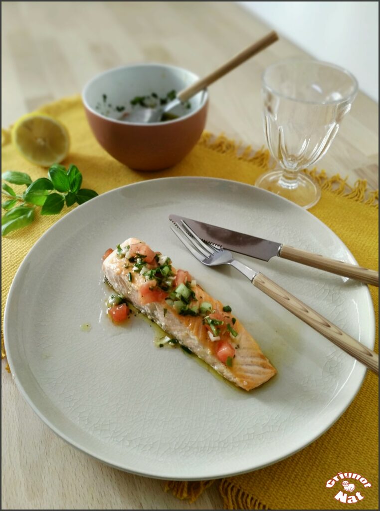 pavés de saumon sauce vierge