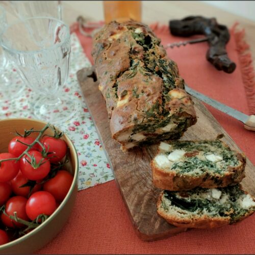 cake épinards feta et tomates séchées (recette IG Bas)