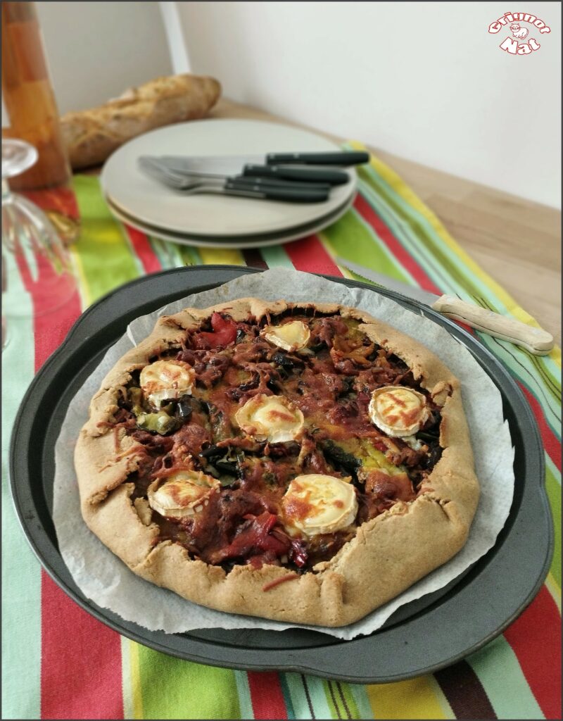 tarte aux légumes grillés pesto et chèvre