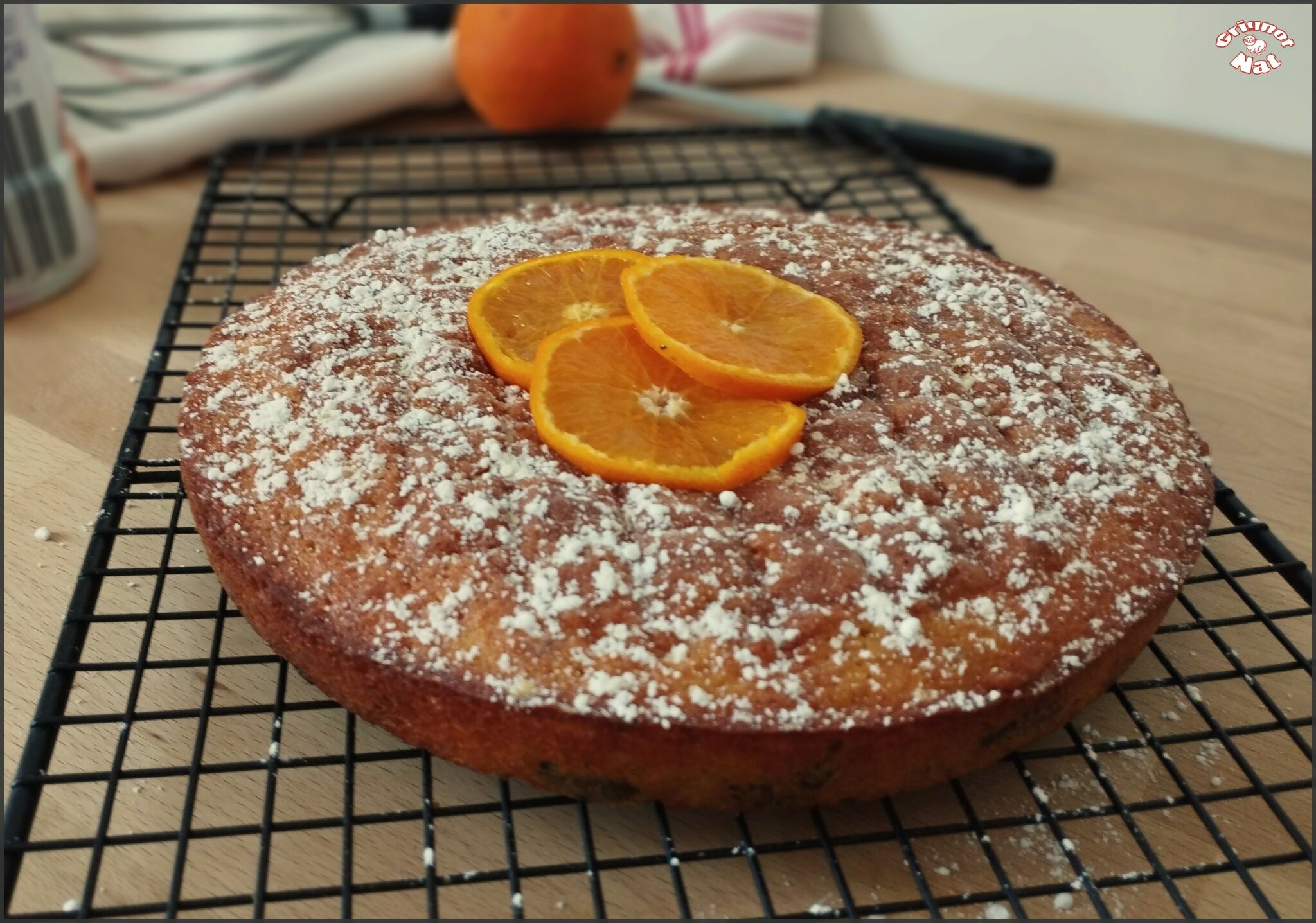 gâteau à l'orange et pépites de chocolat - Grignot-Nat