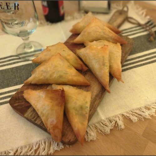 feuilletés au chorizo et feta (pâte filo)