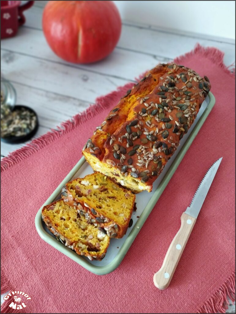 cake potimarron chèvre et olives