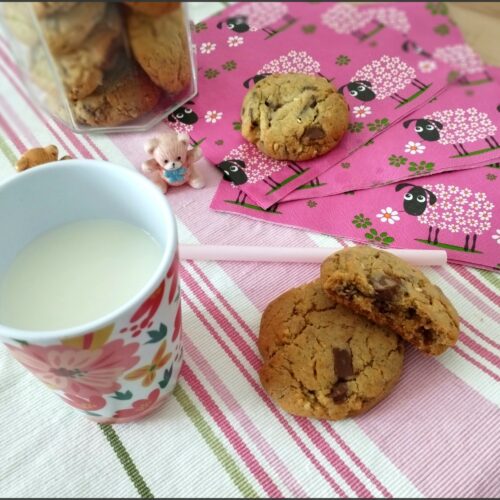 cookies au beurre de cacahuètes et  chocolat